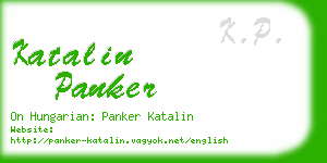 katalin panker business card